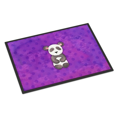 CAROLINES TREASURES 18 x 27 in. Polkadot Panda Bear Watercolor Indoor or Outdoor Mat BB7375MAT